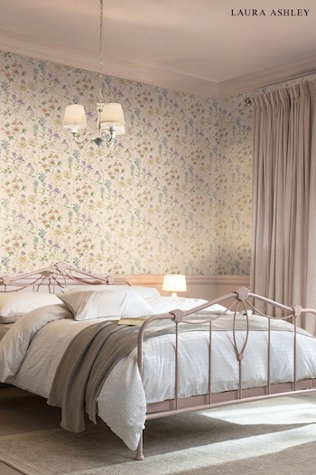 Laura Ashley Chalk Pink Wild Meadow Wallpaper (661721) | £48