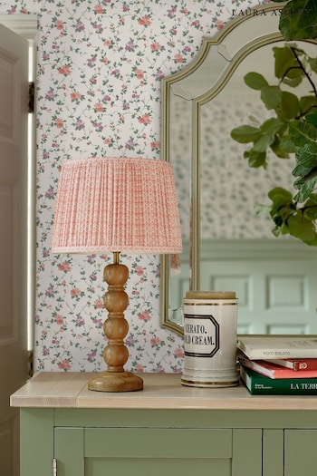 Laura Ashley Coral Pink Priory Wallpaper (661748) | £48
