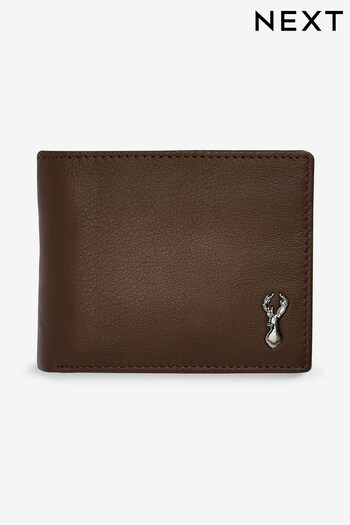 Brown Leather Stag Badge Extra Capacity Wallet (662484) | £24