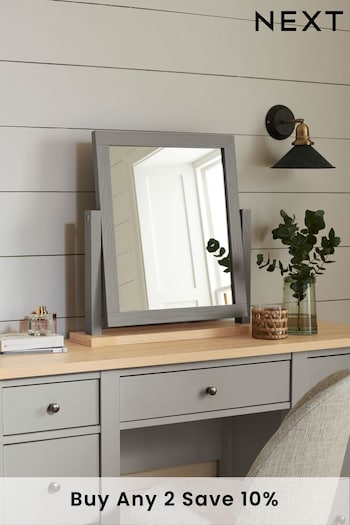 Dove Grey Malvern Paint Effect Rectangular Dressing Table Mirror (663202) | £75