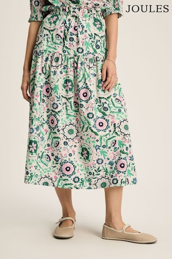 Joules Elle Pink & Green Co-Ord Midi Skirt (663526) | £59.95
