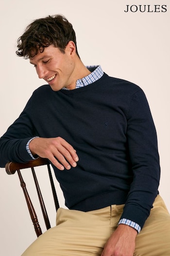 Joules Jarvis Navy Crew Neck Knitted Jumper (663533) | £49.95