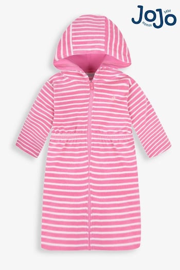 JoJo Maman Bébé Pink Towelling Zip Up Dress (663804) | £24