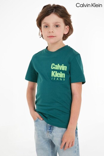 Calvin Klein Mini Kids Blown-Up Logo T-Shirt (663970) | £27