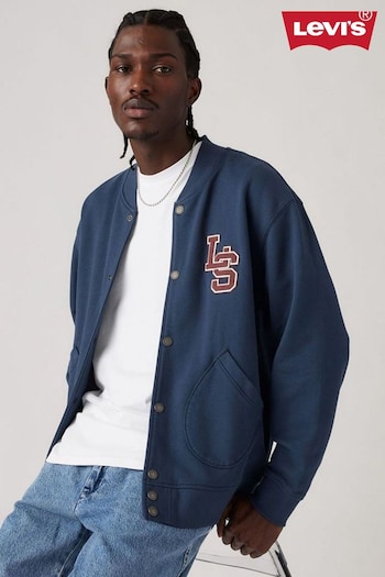 Levi's® Navy Monogram Bomber 100% Cotton Jacket (663976) | £75