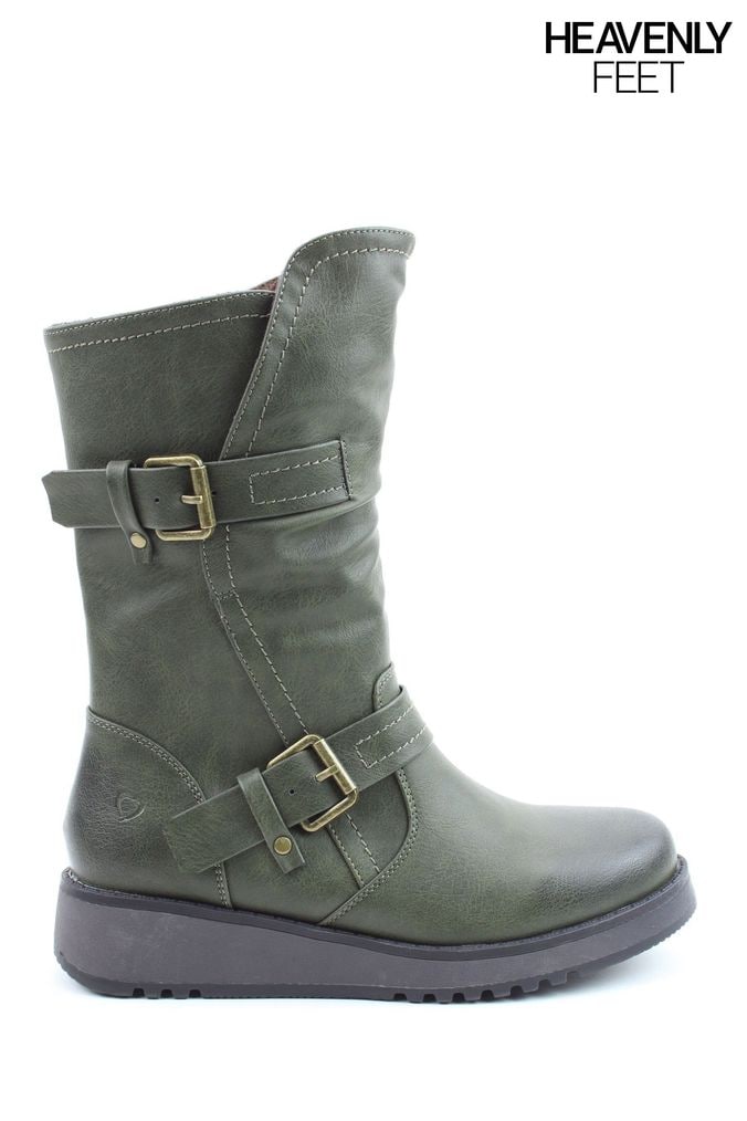 Green mid hot sale calf boots