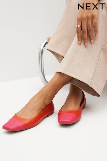 Orange Forever Comfort® Leather Toe Cap Ballerinas buckled Shoes (664263) | £34