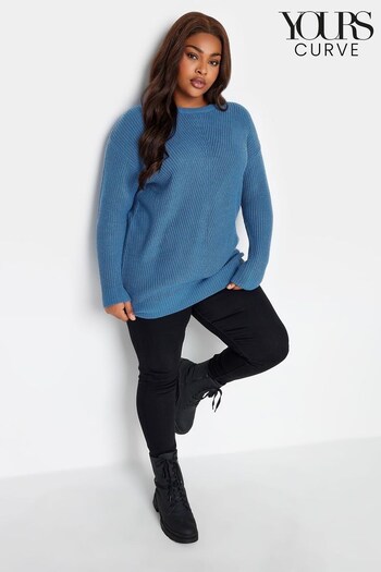Yours Curve Blue Essential Jumper (664582) | £22