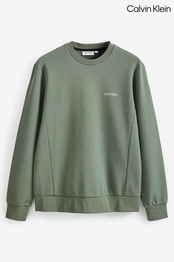 Calvin Klein Green Micro Logo Repreve Sweatshirt (664786) | £110