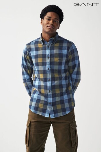 GANT Regular Fit Herringbone Flannel Check Shirt (665450) | £120