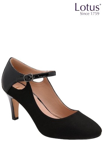 Lotus Black Mary Jane Shoes (665659) | £65