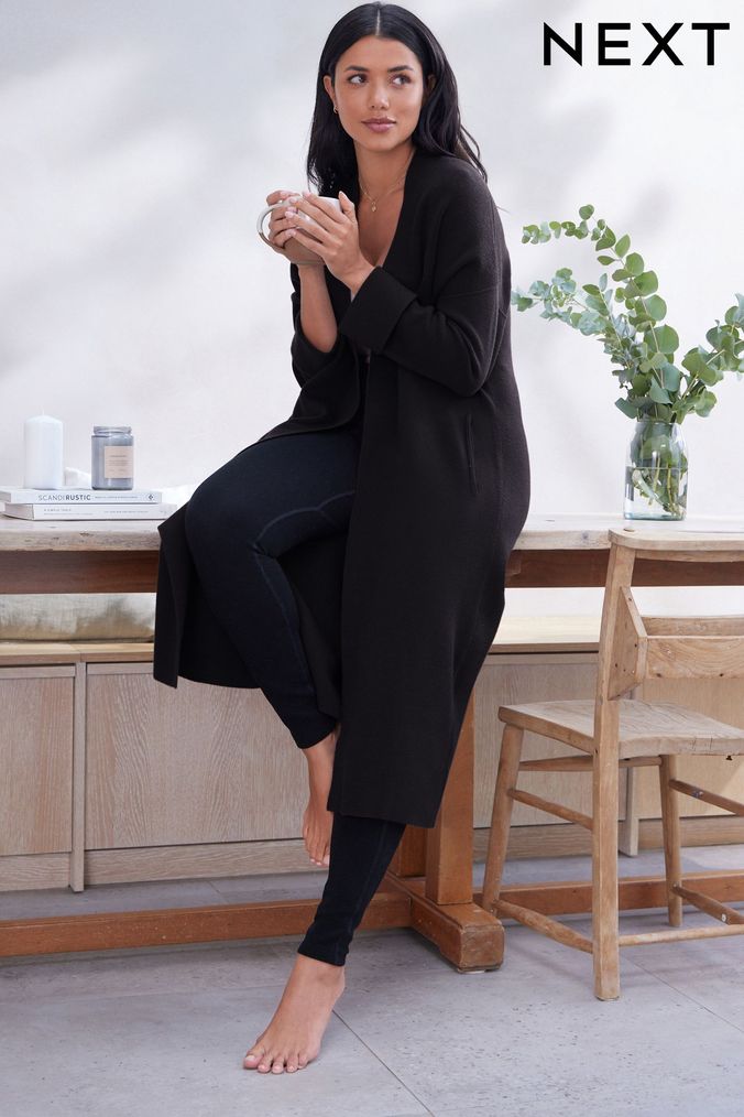 Next black 2025 longline cardigan