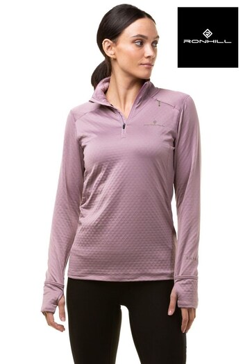 Ronhill Womens Pink Tech Prism 1/2 Zip Running T-Shirt (665900) | £70