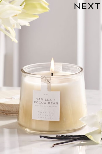 Natural Vanilla & Cocoa Bean Lidded Jar Scented Candle (666100) | £7