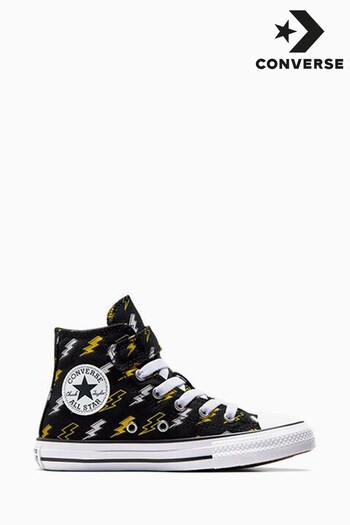 Converse Black Chuck Taylor Lightening Bolt 1V Junior Trainers (666260) | £40