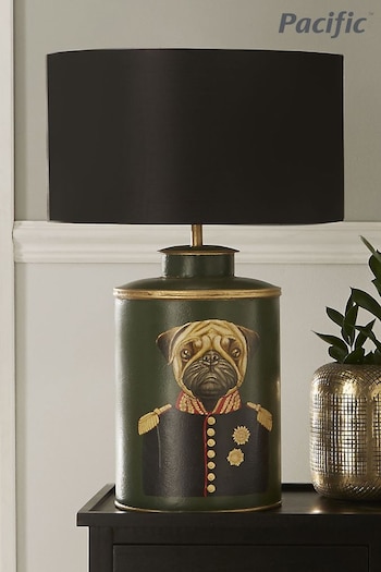 Pacific Green Green Hand Painted Dog Table Lamp (667041) | £175