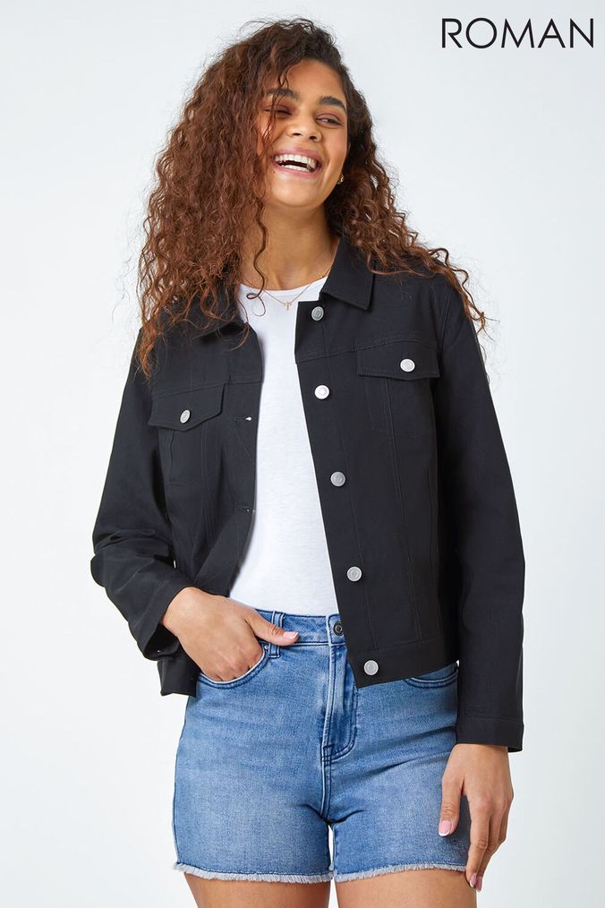 Womens Black Denim Jackets Black Fitted Denim Jackets Next