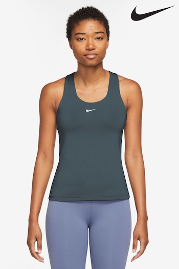 Nike Blue Medium Swoosh Support Padded Vest With Built In Sports Bra (667310) | £50