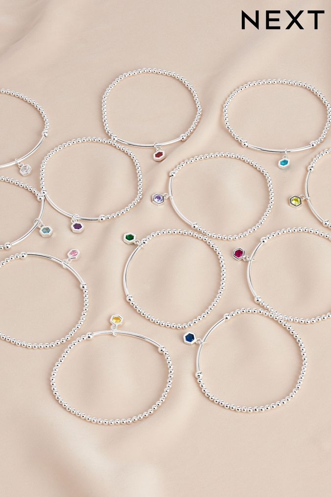 Women s Silver Bracelets Charm Beaded Silver Bracelets Next