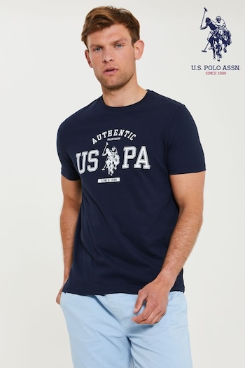 U.S. Polo Mens Assn. Navy Blazer Authentic USPA T-Shirt (667747) | £20