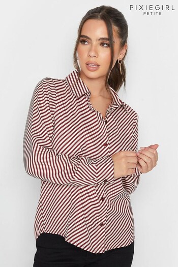 PixieGirl Petite Red Diagonal Stripe Shirt (667866) | £29