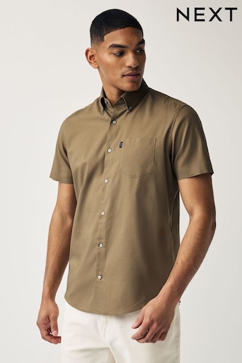 Brown Regular Fit Easy Iron Button Down Oxford Shirt (667907) | £18
