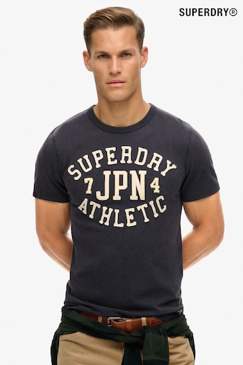 Superdry Eclipse Navy 100% Cotton Vintage Athletic Short Sleeve T-Shirt (668005) | £35