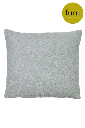 furn. Dove Grey Malham Teddy Borg Fleece Polyester Filled Cushion (668139) | £20
