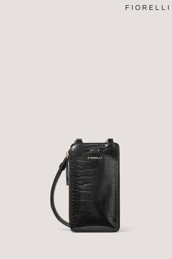 Fiorelli Aurora Phone Croc Effect Black Bag (668142) | £35