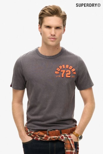 Superdry Black 100% Cotton Vintage Athletic Chest Short Sleeve T-Shirt (668301) | £35