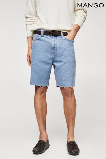 Mango Regular-Fit Blue Denim Bermuda Shorts (668777) | £23