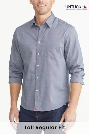 UNTUCKit Blue Off Wrinkle-Free Slim Fit Pio Cesare Shirt (669024) | £80