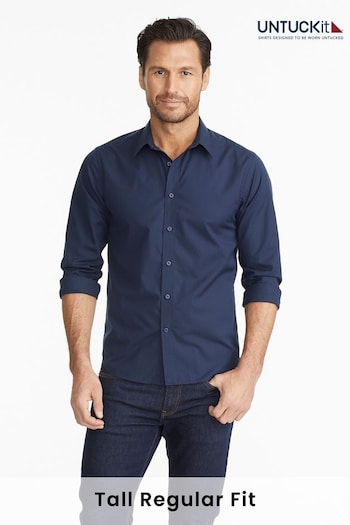 UNTUCKit Dark Blue Wrinkle-Free Tall Regular Fit Castello Shirt (669076) | £80