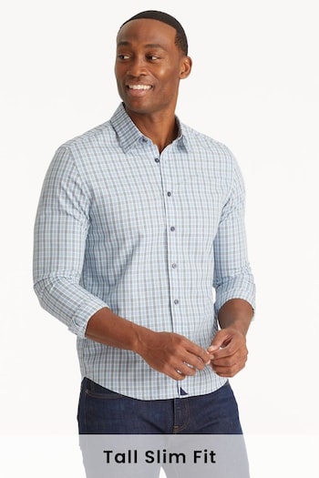 UNTUCKit Blue Wrinkle-Free Tall Slim Fit Durif Shirt (669123) | £80