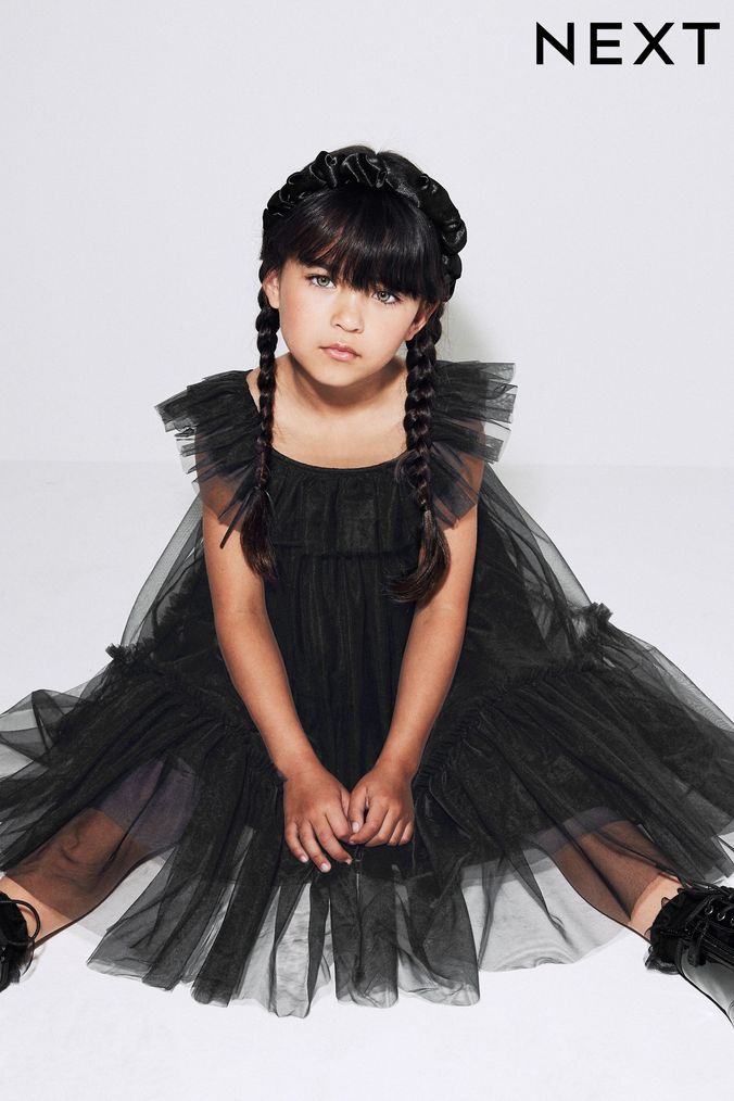 Girls black party best sale dress