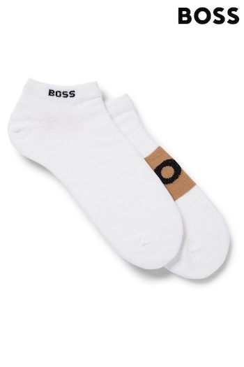 BOSS White/Neutral Logo Socks 2 Pack (669630) | £13