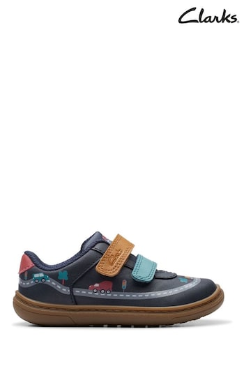 Clarks Blue Print Flash Truck Toddler Shoes (669705) | £40