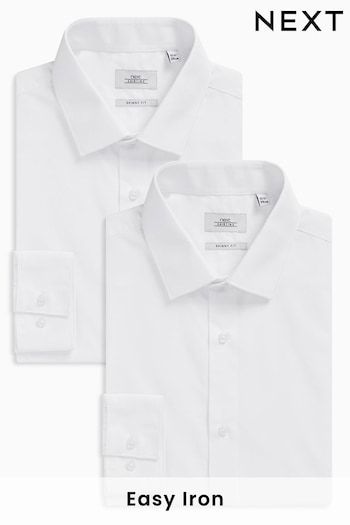 White Skinny Fit Shirts 2 Pack (669823) | £36