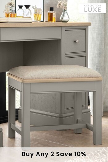 Grey Hampton Painted Oak Collection Luxe Stool (669836) | £199