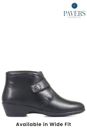 Pavers Wide Fit Leather Ladies Ankle Boots (669858) | £50