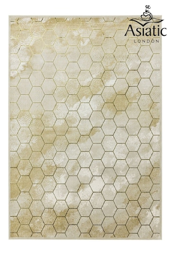 Asiatic Rugs Gold Quantam Honeycomb Rug (670301) | £75 - £363