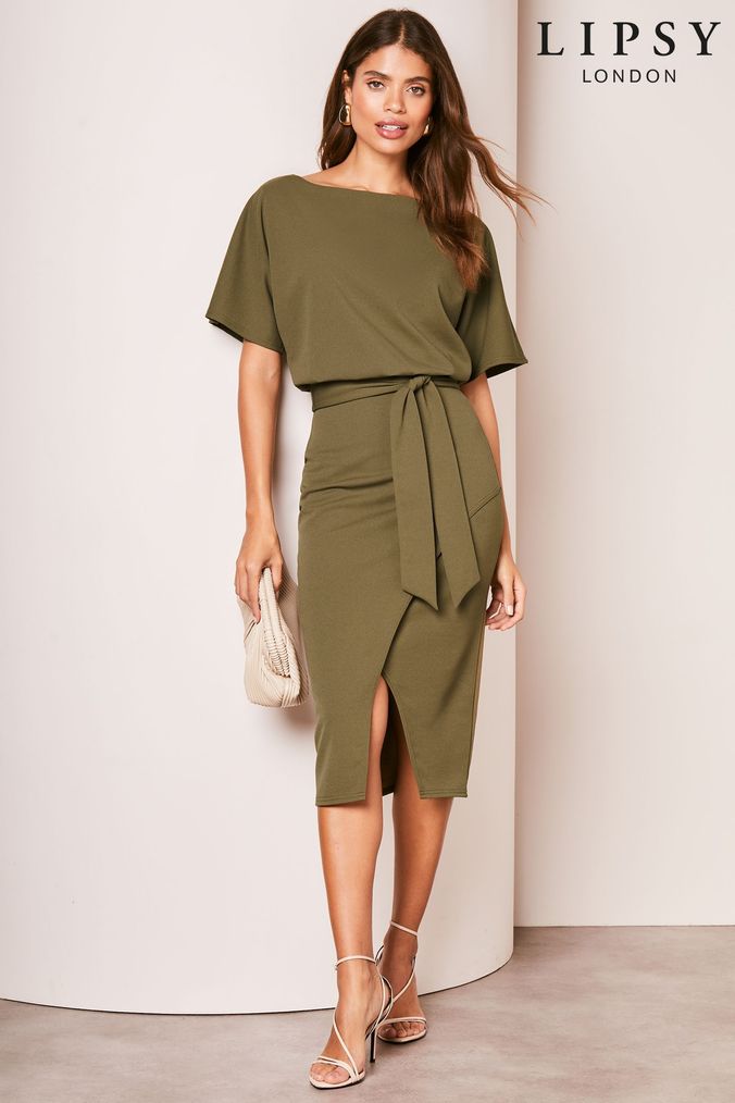 Lipsy mirror kimono sleeve dress 2025