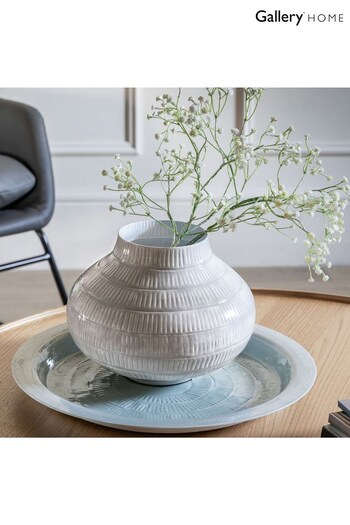 Gallery Home Grey Small Napa Textured Vase (670751) | £30