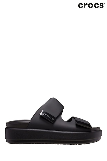 Crocs Brooklyn Luxe Black Sandals (671128) | £70