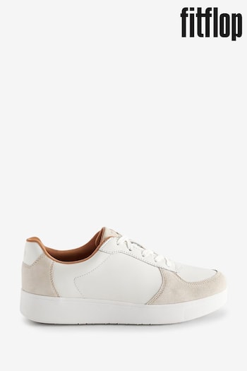 FitFlop White Rally Leather/suede Panel Sneakers (671160) | £100
