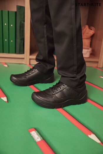 Start-Rite Yo Yo Black Leather Lace Up School Shoes F Fit (671209) | £50