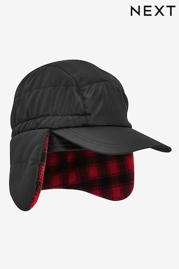 Black With Check Lining Trapper Hat (3-16yrs) (671262) | £10 - £14