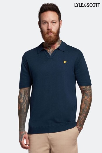Lyle & Scott Blue Guernsey Golf Polo Shirt (671457) | £80