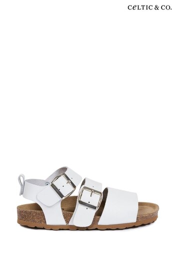 Celtic & Co. White Triple Strap Sandals (672028) | £58