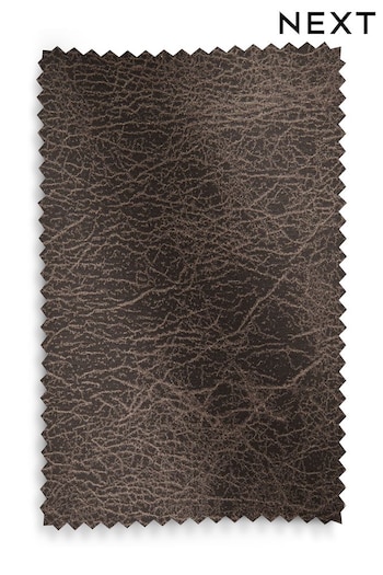 Monza Faux Leather Peppercorn Fabric Sample (672055) | £0